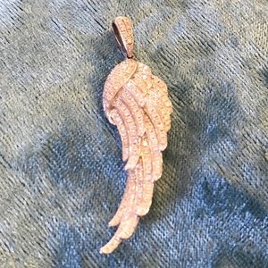 PENDANT Diamond and 18kt White Gold Wing